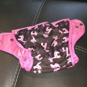 Pink Giraffe Best Bottom Diaper Cover